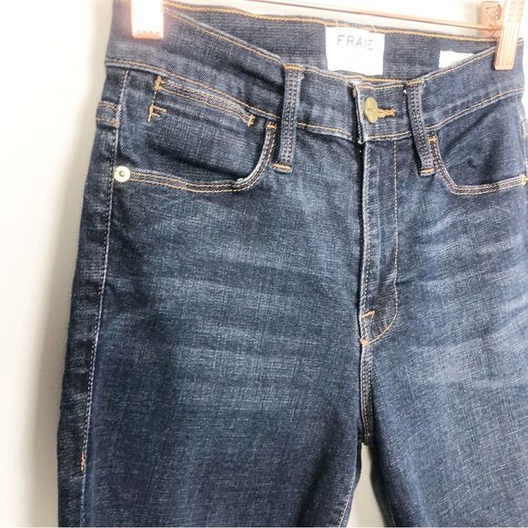 FRAME DENIM | Le High Skinny Dark Wash Denim Jeans in Saltair Women’s Size 26 - Picture 3 of 10